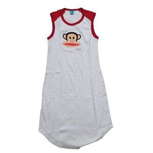 Vintage Paul Frank Tshirt Dress, Julius, Red & White, Medium